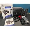 Image 1 : Lot of 1 Pair of 12x42 Powerful HD Binoculars w/ Tripod Stand & Case