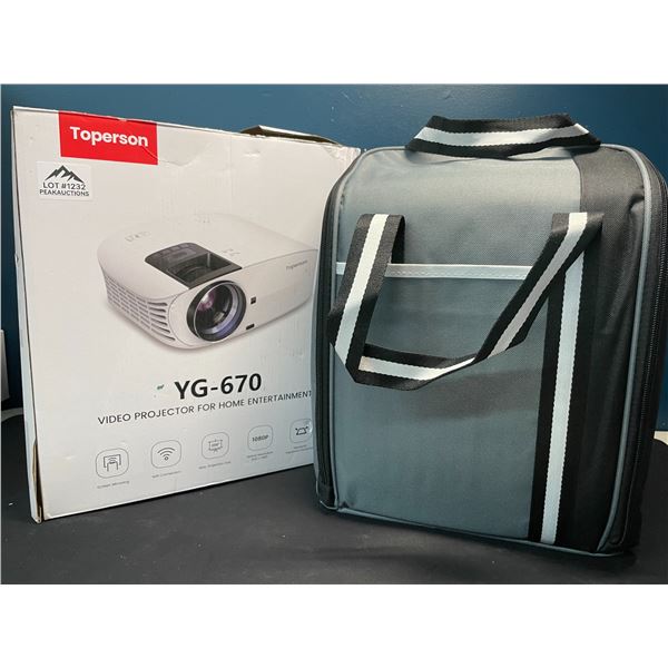 Lot of 1 Toperson YG-670 5G WiFi Video Projector - Open Box