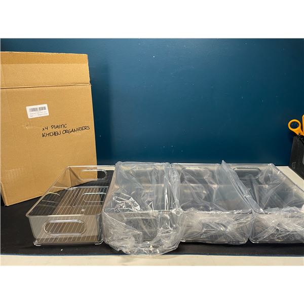 Lot of Plastic Fridge Storage Organizers/Containers - 4PCS