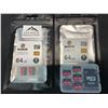 Image 1 : Lot of 2 Multi-Packs of Micro SD Cards - 64GB Each - 5 per pack!!