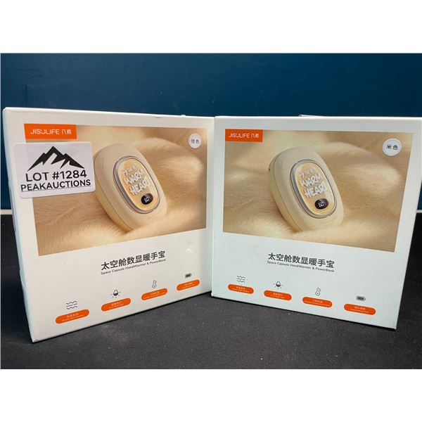 Lot of 2 Rechargeable Hand Warmers/Portable Power Banks - 9000mAh High Capacity!