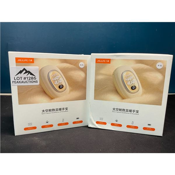 Lot of 2 Rechargeable Hand Warmers/Portable Power Banks - 9000mAh High Capacity!
