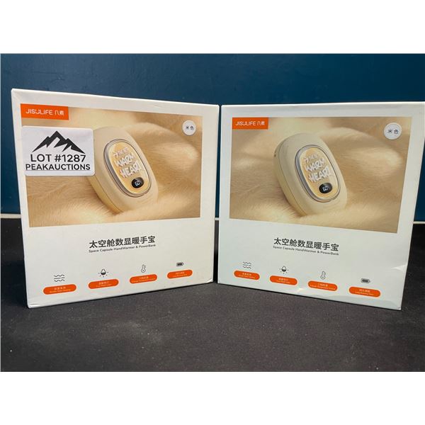 Lot of 2 Rechargeable Hand Warmers/Portable Power Banks - 9000mAh High Capacity!