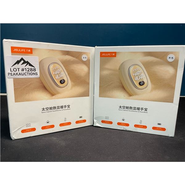 Lot of 2 Rechargeable Hand Warmers/Portable Power Banks - 9000mAh High Capacity!