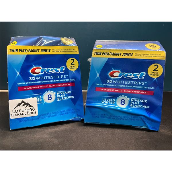 Lot of 2 Boxes of Crest 3D Whitestrips Teeth Whitening Kits - TwinPacks (2x28 strips per box)