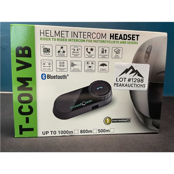 Lot of 1 Freedconn T-Com VB Motorcycle Helmet Intercom Bluetooth Headset
