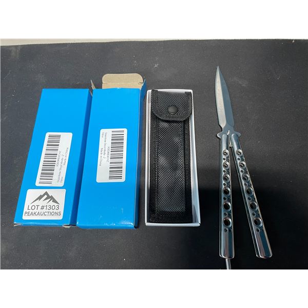 Lot of 2 Butterfly Stainless Steel Knives