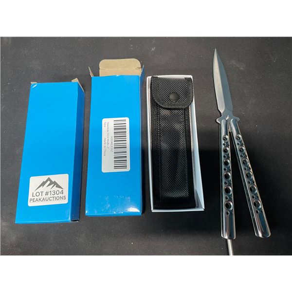 Lot of 2 Butterfly Stainless Steel Knives