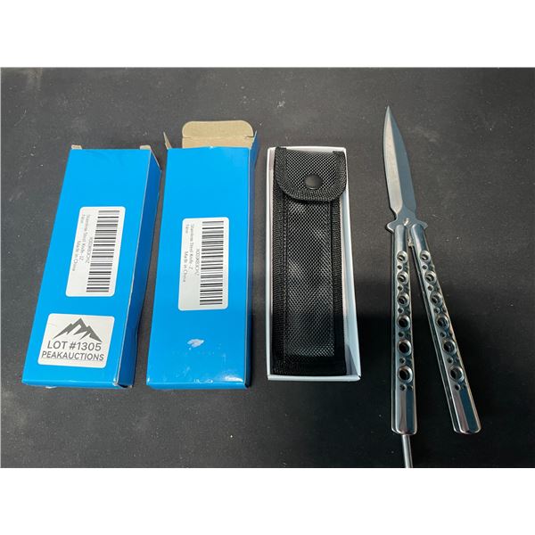 Lot of 2 Butterfly Stainless Steel Knives