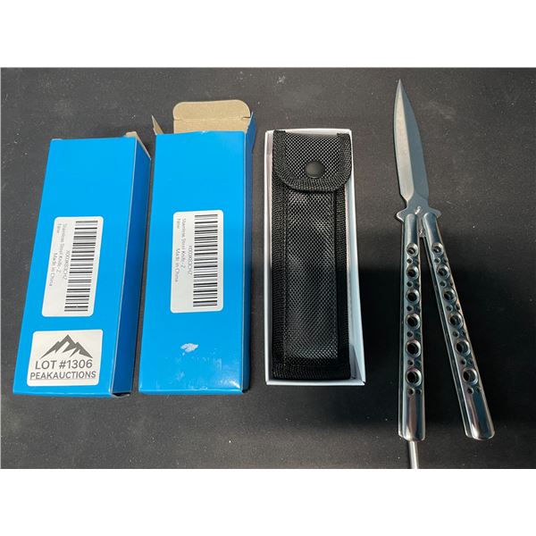 Lot of 2 Butterfly Stainless Steel Knives