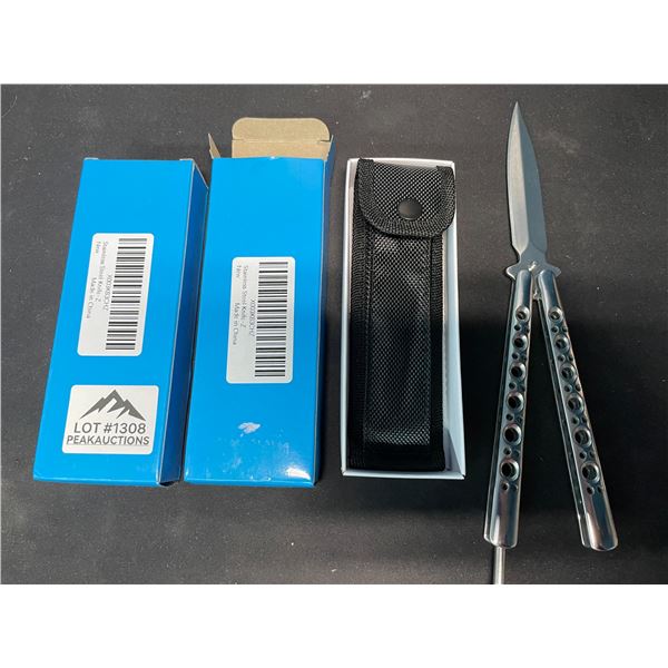 Lot of 2 Butterfly Stainless Steel Knives