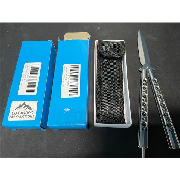 Lot of 2 Butterfly Stainless Steel Knives