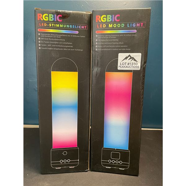 Lot of 2 RGBIC LED Mood Lights w/ App & Remote Control