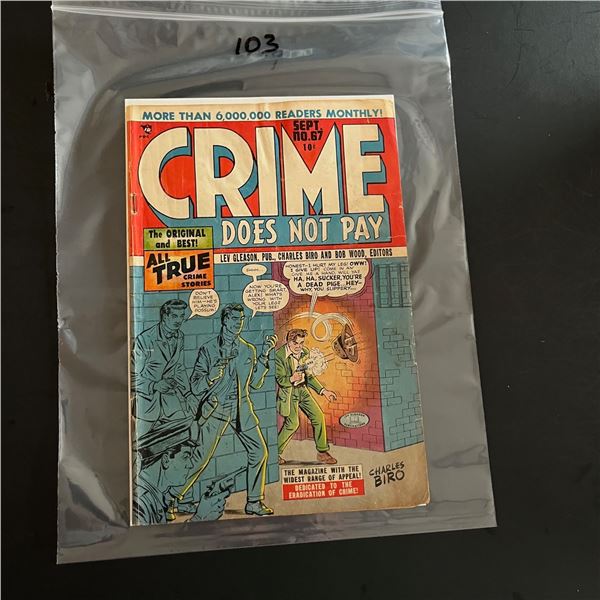 Crime Does Not Pay 67 Lev Gleason Pre-Code Crime