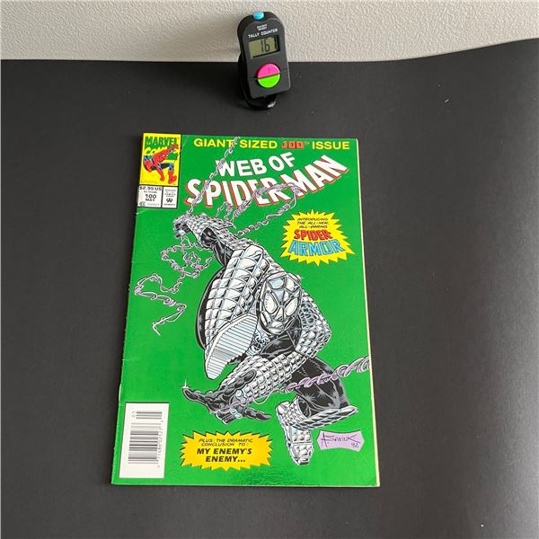 Web of Spider-man 100 Newsstand Ed 1st Spider-Armor