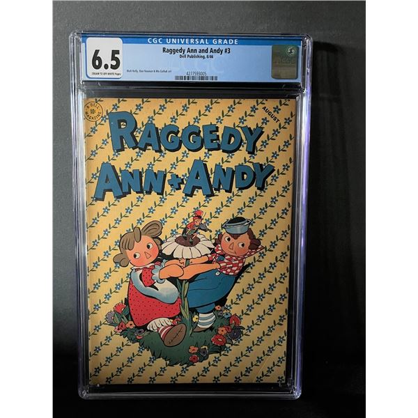 Raggedy Ann & Andy 3 CGC 6.5 Walt Kelly Art