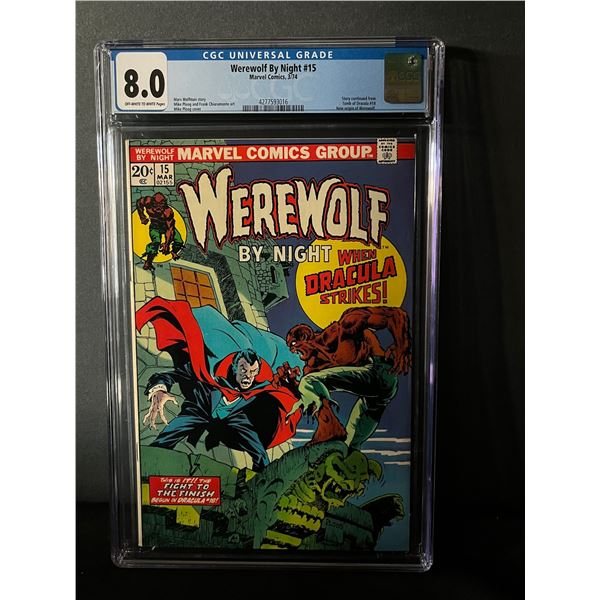 Werewolf by Night 15 CGC 8.0 vs. Dracular