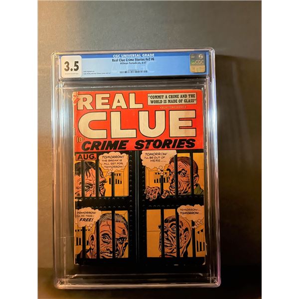 Real Clue Crime Stories V2#6 CGC 3.5