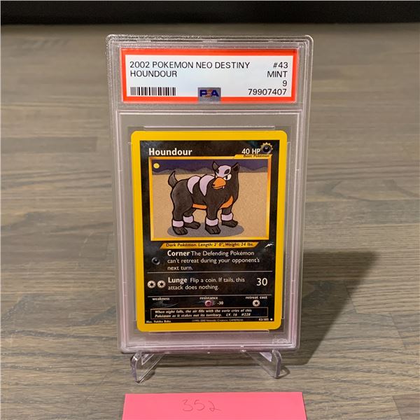 PSA 9 Houndour Vintage Pokemon Card