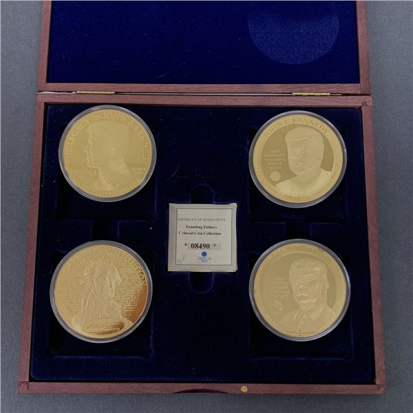 Large 24k Gold U.S. Presidents Collectible coins