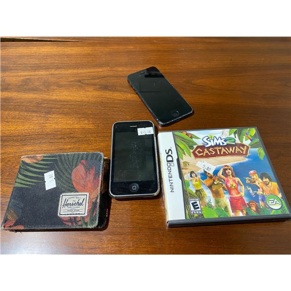 Wallet, phones and ds game