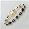 Image 2 : Green Verdelite Tourmaline & Diamond Line Bracelet