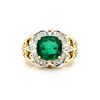 Image 1 : Zambian Emerald and Diamond Halo 3.15 Carats