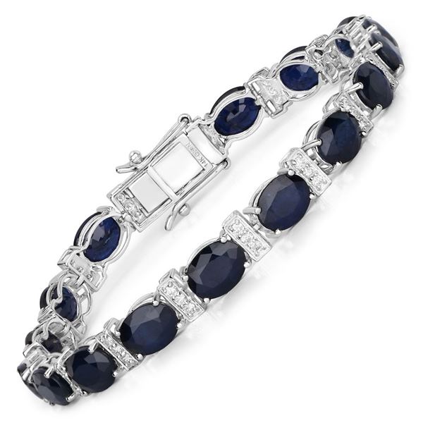 Sapphire and Diamond Eternity Bracelet, Deep Blue