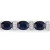 Image 2 : Sapphire and Diamond Eternity Bracelet, Deep Blue