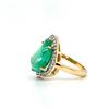 Image 2 : Raw Polished Colombian Emerald and Diamond Ring