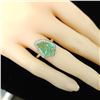 Image 4 : Raw Polished Colombian Emerald and Diamond Ring