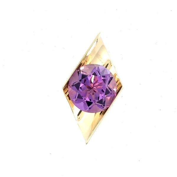 Artisan-Design Amethyst and Gold Pendant