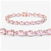 Image 1 : Pear-Cut Morganite and Diamond Eternity Bracelet