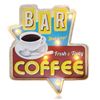 Image 1 : REPACK RETRO LIGHTUP METAL FRESH COFFEE WALL SIGN