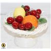 Image 1 : VTG. ITALIAN MAJOLICIA PORCELAIN BOWL OF FRUIT
