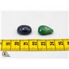 Image 1 : #91-HEATED BLUE SAPPHIRE 24.85 CT & EMERALD 14.45