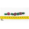 Image 1 : #64-GREEN EMERALD & RUBY GEMSTONE 95.94 CT