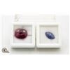 Image 1 : #161-UNHEATED TANZANITE 2.00CT RUBY13.45 CT GEMSTO