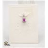 Image 1 : #273- HEATED PINK SAPPHIRE & CZ PENDANT