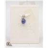 Image 1 : #267-UNHEATED TANZANITE & CZ PENDANT