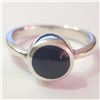 Image 1 : JP966-203 SILVER BLACK ONYX RING