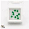 Image 1 : #521-1.29 CARAT TW PRINCESS CUT EMERALDS COLOR