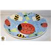 Image 1 : LADY BUG SERVING PLATTER HAND PAINTED