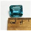 Image 1 : 20)  NATURAL EMERALD CUT BLUE SPINEL 6 CT