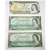Image 1 : 23)  LOT OF 3 CANADIAN $1.00 BANKNOTES, 1954/1967