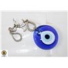 Image 1 : GLASS EVIL EYE KEYCHAIN ACCESSORY