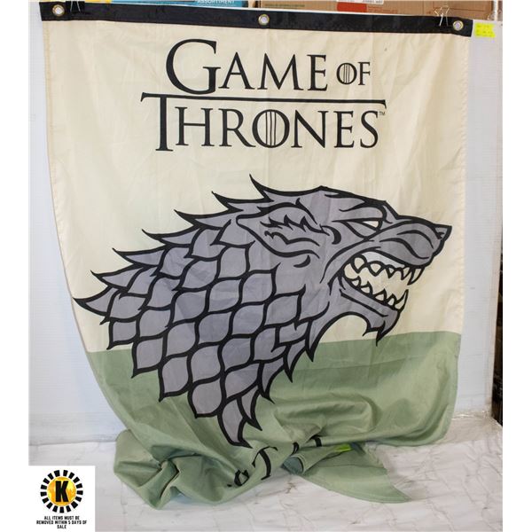 GAME OF THRONES BANNER SHIELD FLAG APPROX 3FT