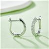 Image 2 : DOUBLE HALF ROW EARRINGS S925 SILVER MOISSANITE