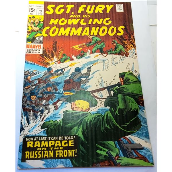 24)  MARVEL COMICS #73, DEC 1969, SGT FURY AND