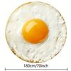 Image 1 : 180CM FRIED EGG PRINT FUNNY FOOD BLANKET
